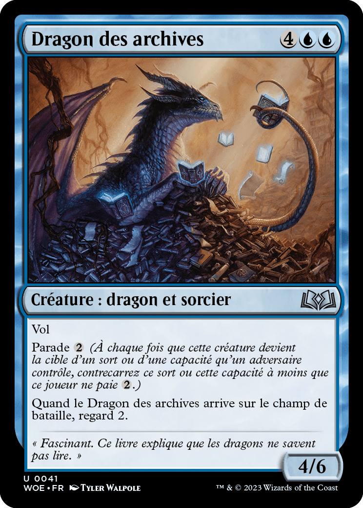 Dragon des archives - Les Friches d'Eldraine - Carte Magic the