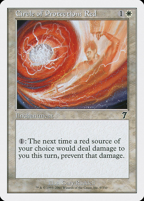 Cercle de protection : rouge - 7ème Edition - Carte Magic the Gathering