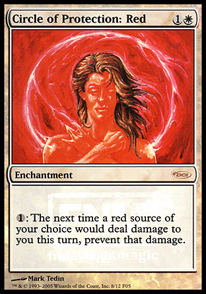 Cercle de protection : rouge - Alpha - Carte Magic the Gathering