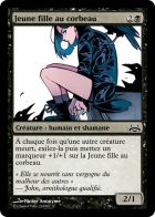 Jeune fille au corbeau